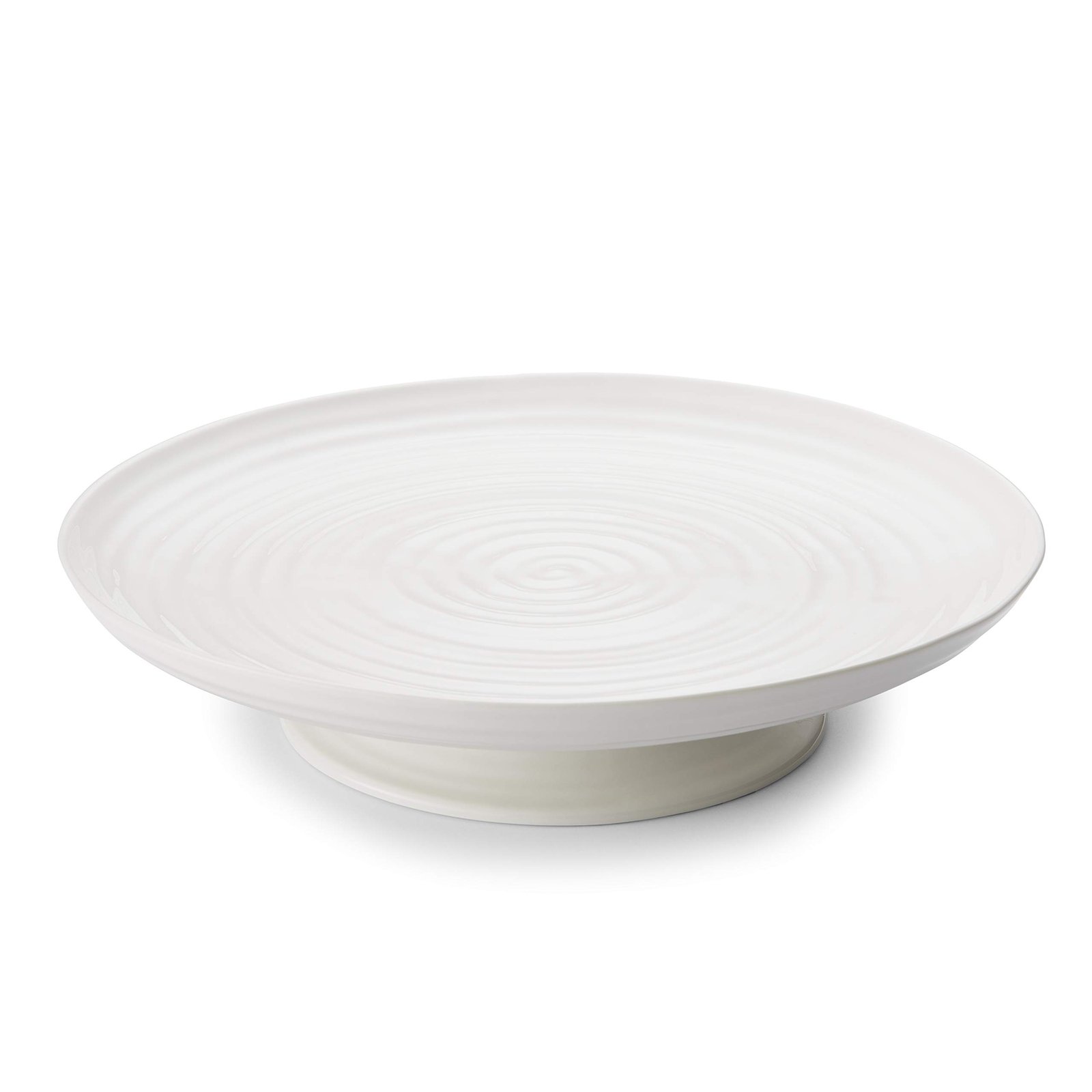 61SrckEFnDL.jpg Portmeirion Sophie Conran Footed Cake Plate - 12.25 Inch Fine Porcelain Round Dessert Stand with Raised Pedestal Base, Elegant Serving Dish for Cakes, Pastries & Afternoon Tea - Image 1