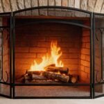 Gtongoko 3 Panel Fireplace Screen 48" W x 29" H Modern Wrought Iron Decorative Large Fire Spark Guard Grate Heavy Duty for Living Room Home Outdoor Decor - Black