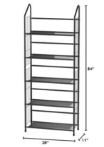 5 Tier Metal Bookshelf Rack - Image 2