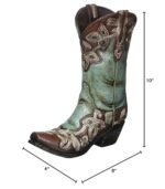 Turquoise Cowgirl Boot Vase - Image 6