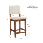 Linon Milano Counter Stool - Image 3