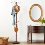 Wood & Chrome Coat Rack - Image 4