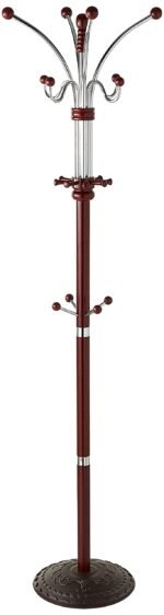 Wood & Chrome Coat Rack
