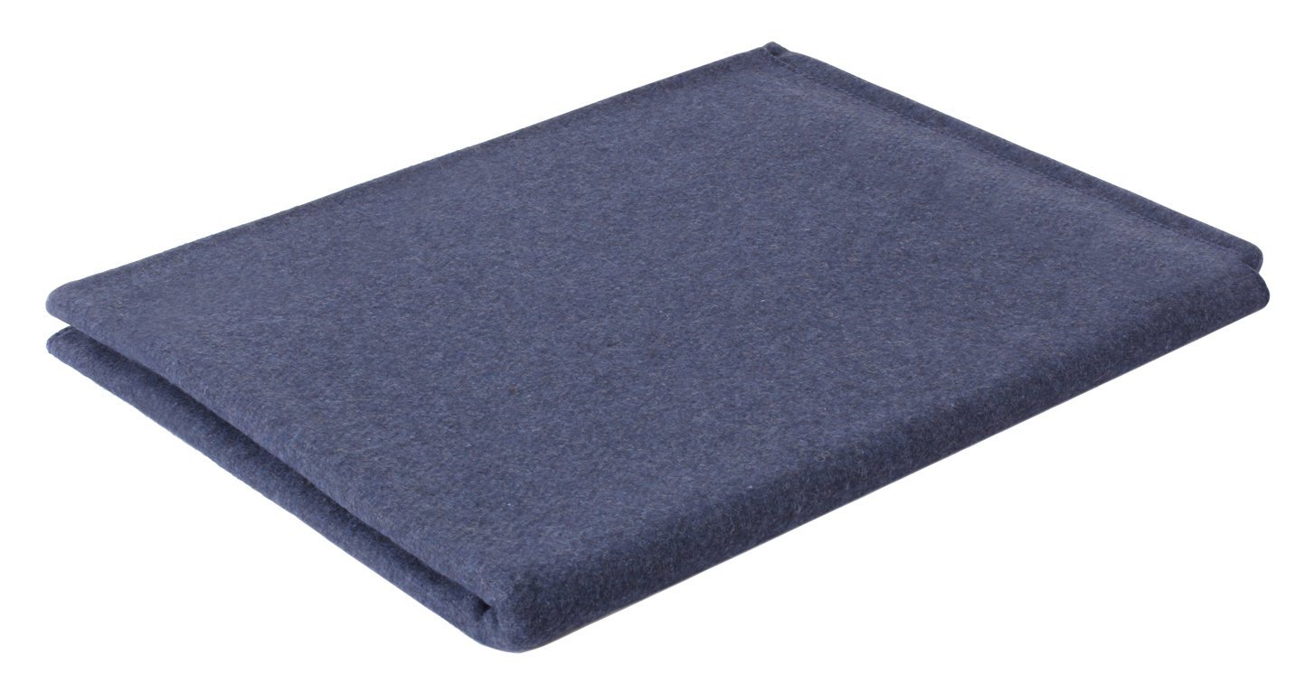 61iJt5nT2XL.jpg Navy Blue Wool Blanket - Image 1