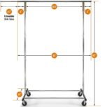 Home IT Adjustable Garment Rack - Image 2