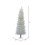 Vickerman 6' Sparkle White Spruce Pencil Tree - Image 4