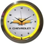 Neonetics Yellow Neon Clock