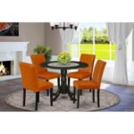 East West Furniture 5-Piece Dining Set - Image 6