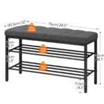 HOOBRO Shoe Bench with Cushion - Image 3