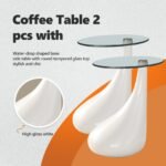 vidaXL Glass Coffee Table Set - Image 6
