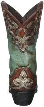 Turquoise Cowgirl Boot Vase - Image 3