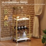 MAHANCRIS Mini Rolling Wine Cart - Image 3