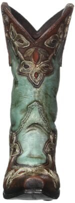Turquoise Cowgirl Boot Vase - Image 4