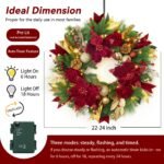 Large Christmas Wreath with Lights - Image 4