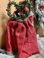Red Homespun Angel Tree Topper - Image 5