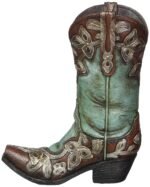 Turquoise Cowgirl Boot Vase - Image 2