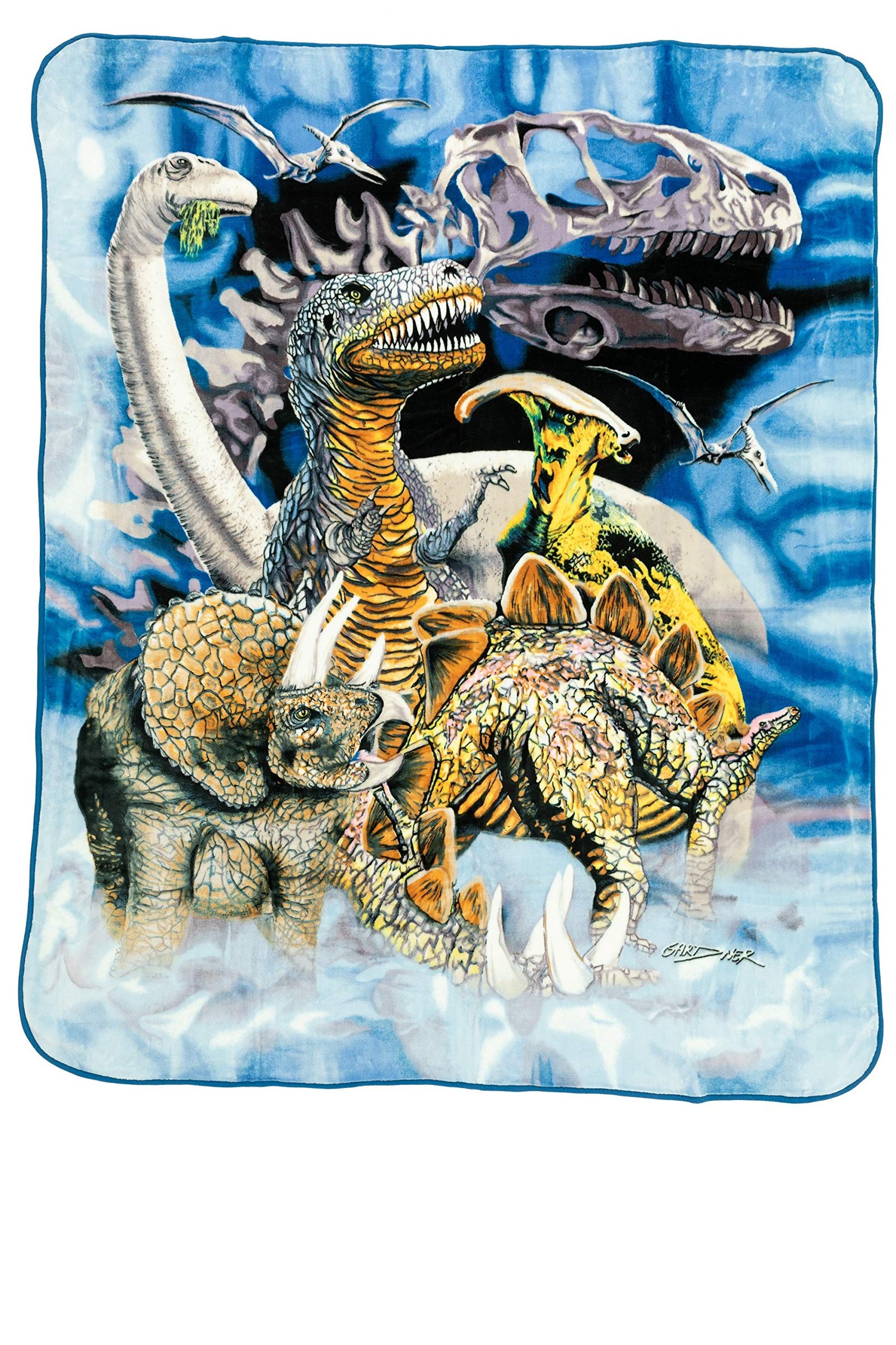 91MPcKHTTL.jpg Crover Dinosaur Blanket - Image 1