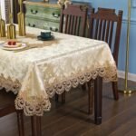 Jacquard Gold Lace Tablecloth - Image 4